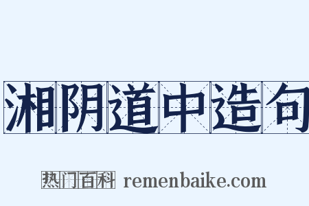 湘阴道中造句是什么意思的图片